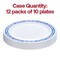 White with Blue and Silver Royal Rim Plastic Appetizer/Salad Plates - 7.5" (120 Plates)